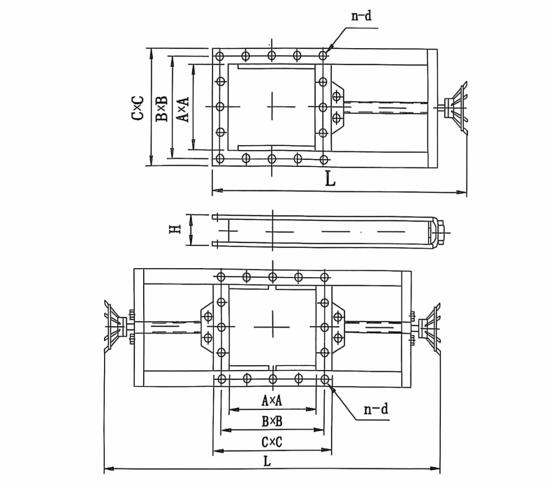 Manual slide gate valve design drawings